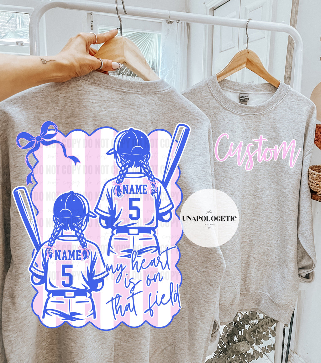 Striped Front and Back Custom Baseball - WS