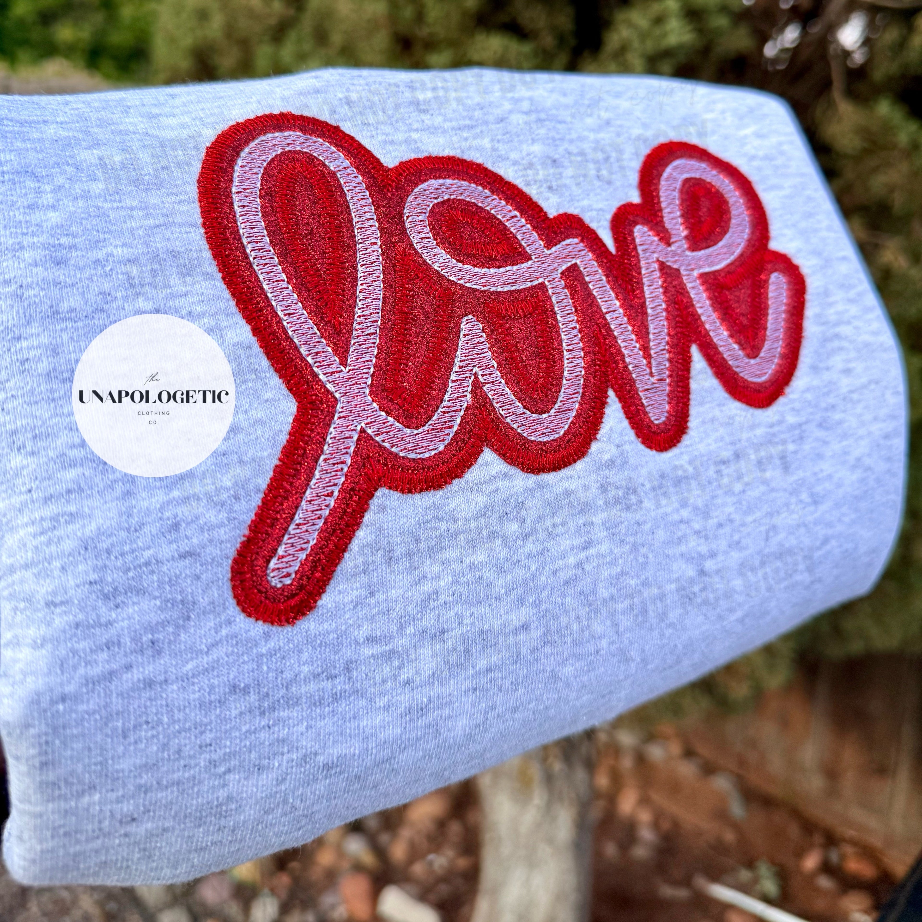 Love Appliqué (Embroidered) -WS