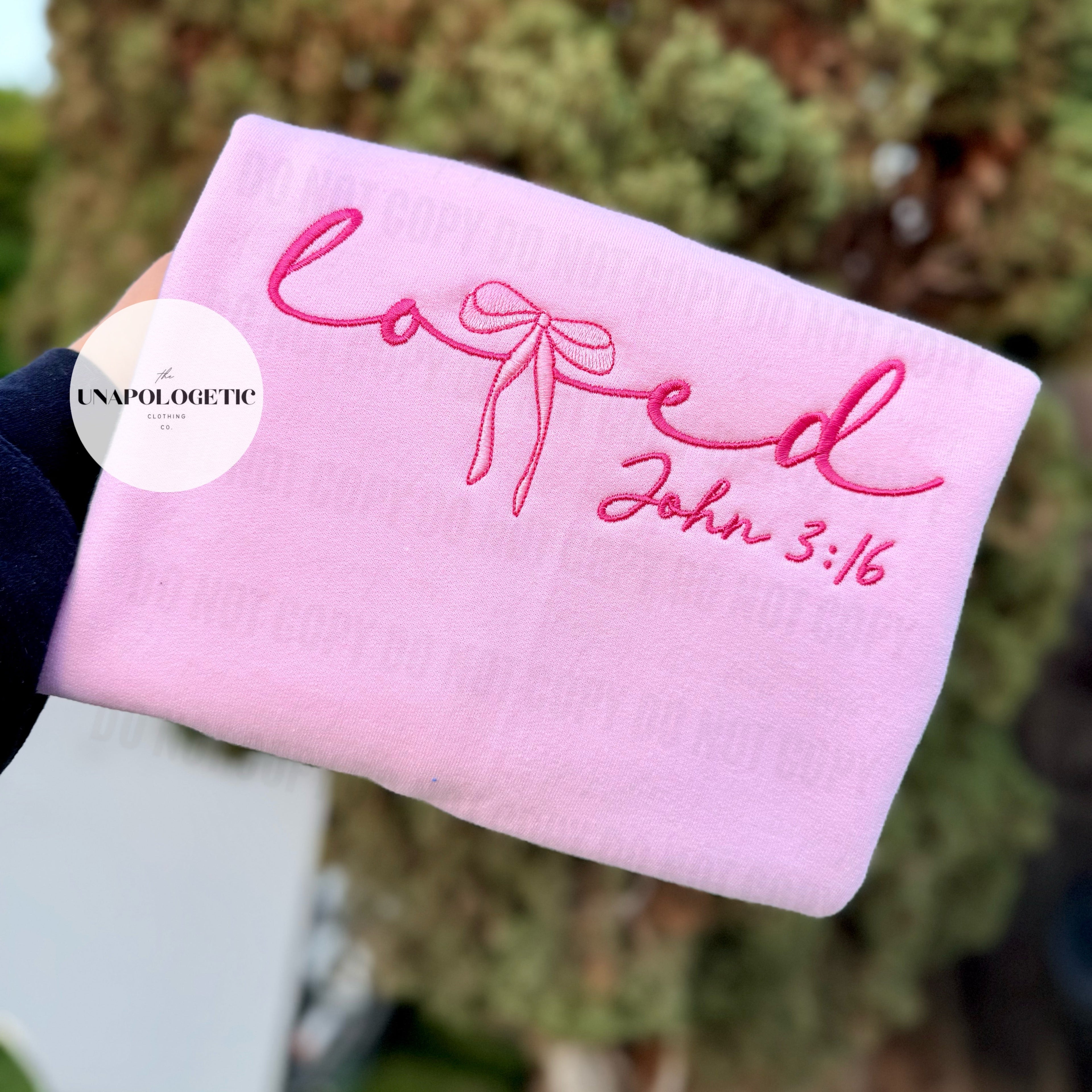 Loved John 3:16 (Embroidered) -WS