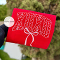 XOXO Hearts & Bow (Embroidered) -WS