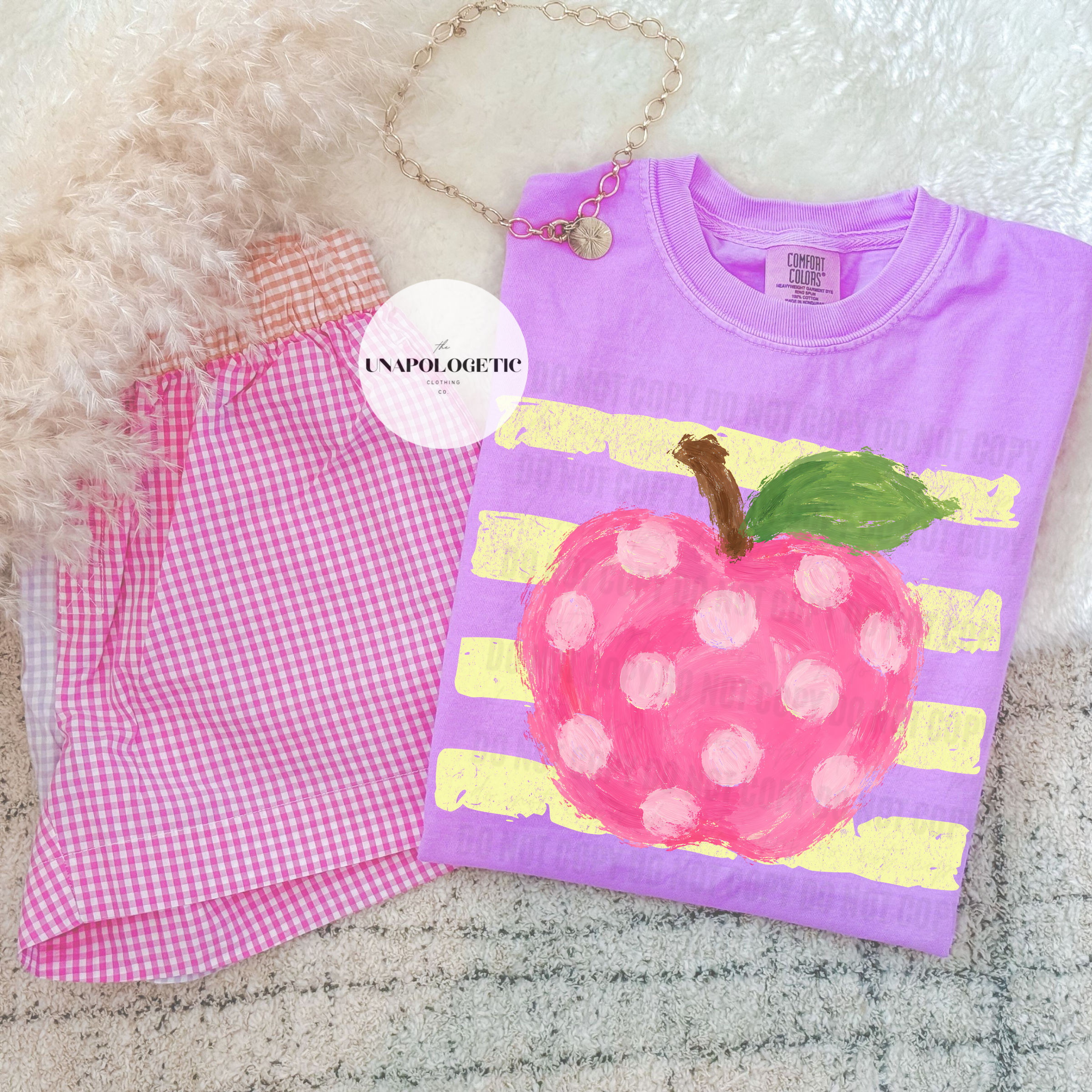 Polkadot Apple with Yellow Stripes - WS