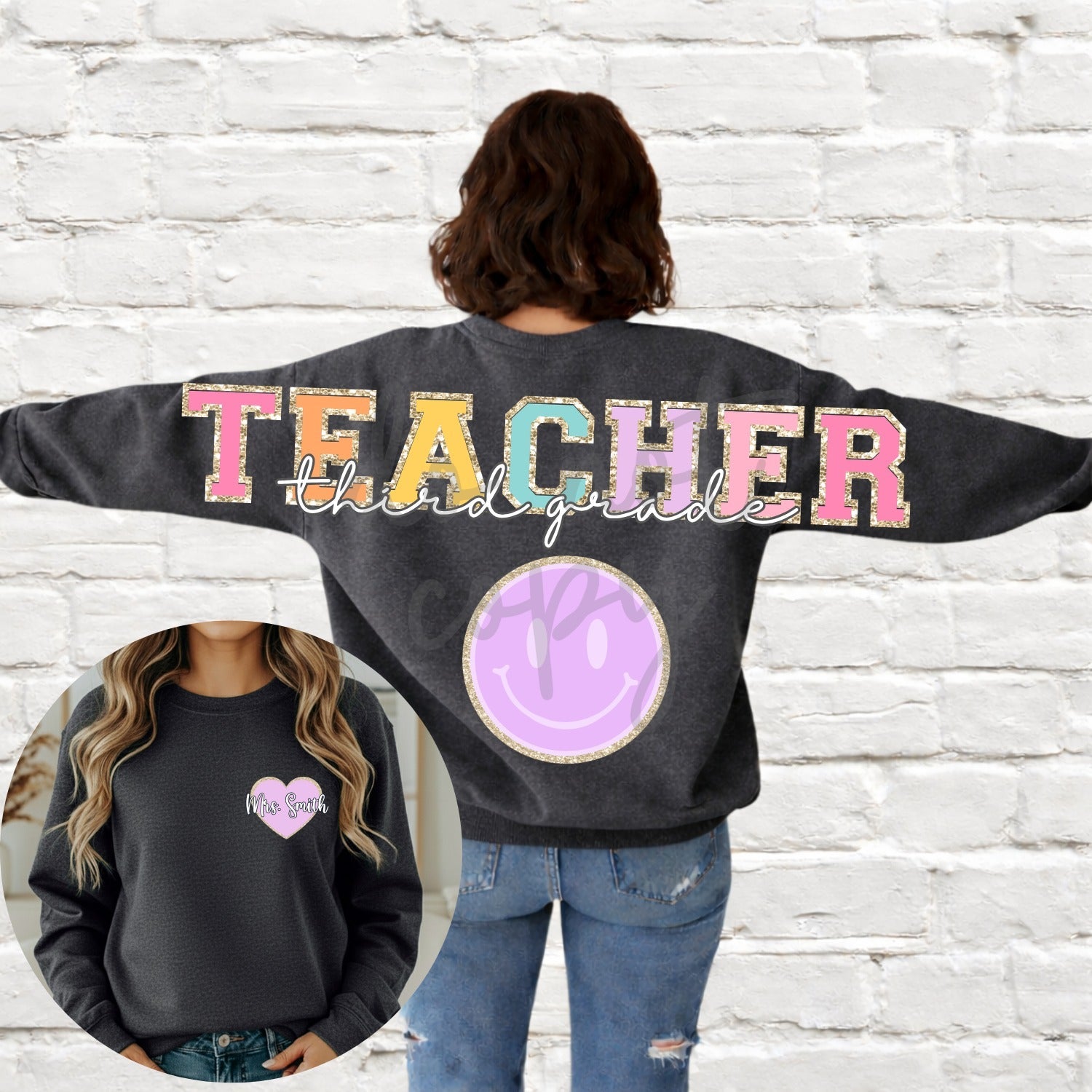 Teacher / Grade Oversized Printed - WS