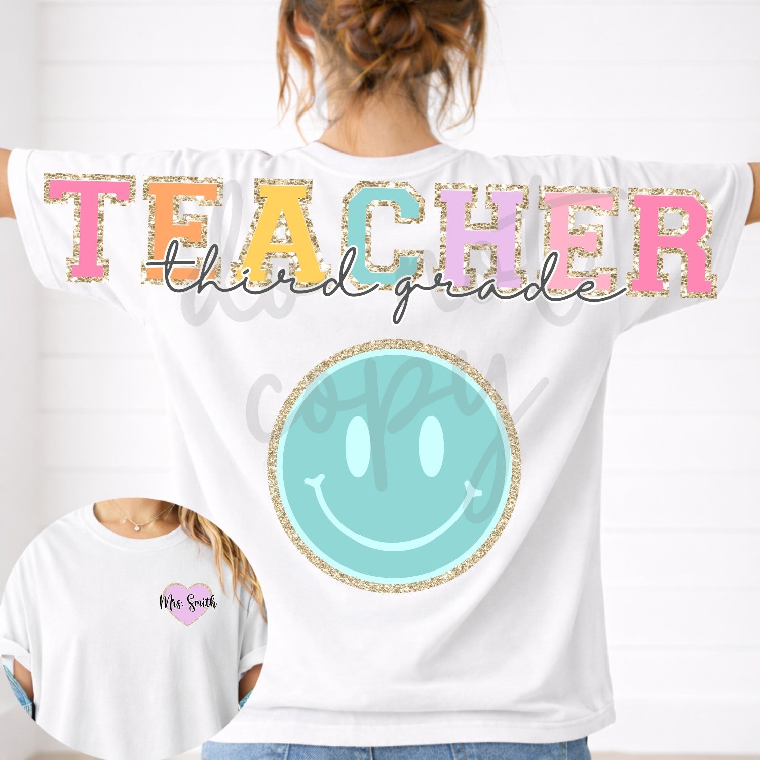 Teacher / Grade Oversized Printed - WS