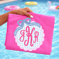 Scalloped Plaid Monogram - WS