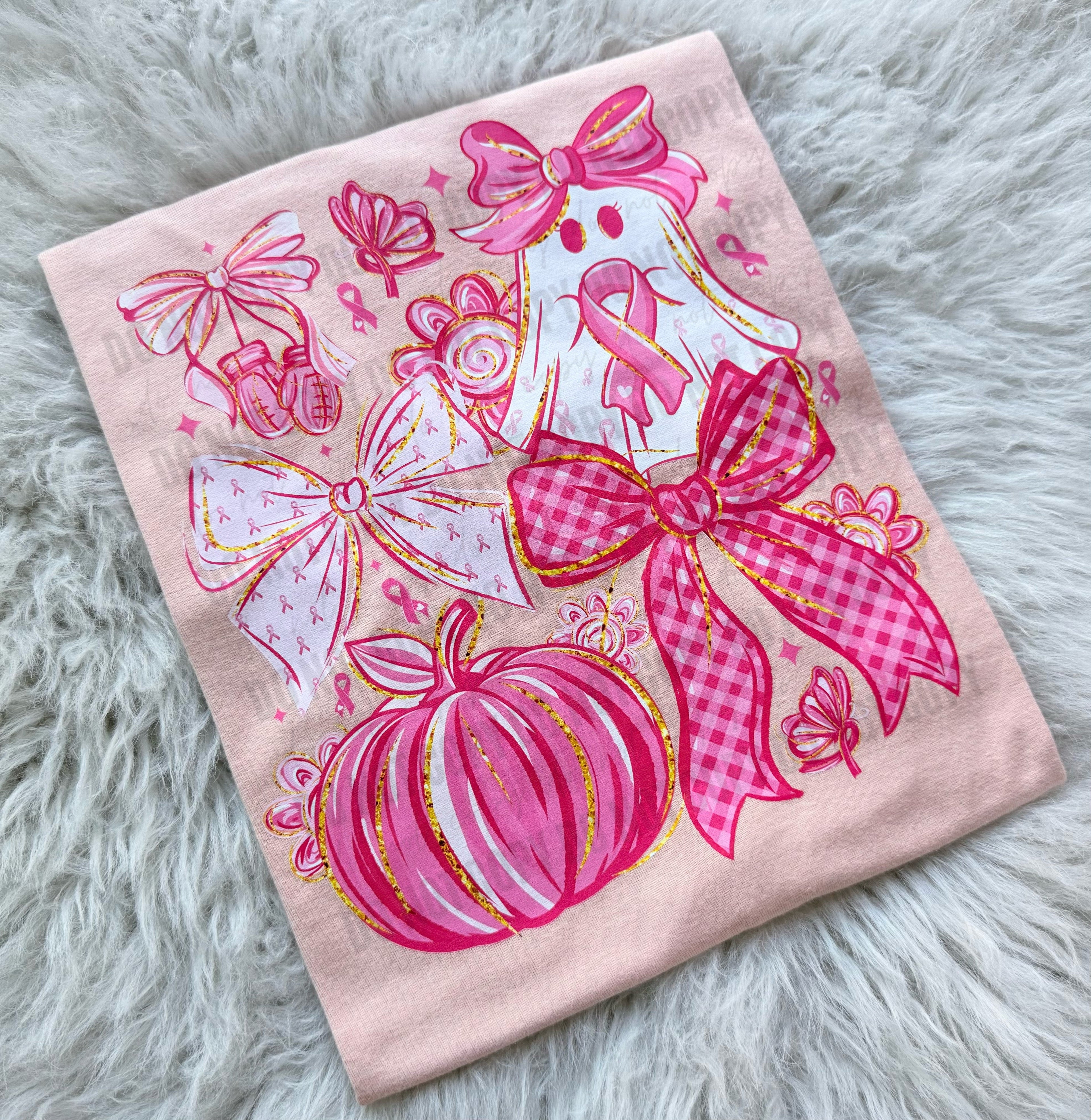 Ghostie & Bows Breast Cancer Awareness - WS