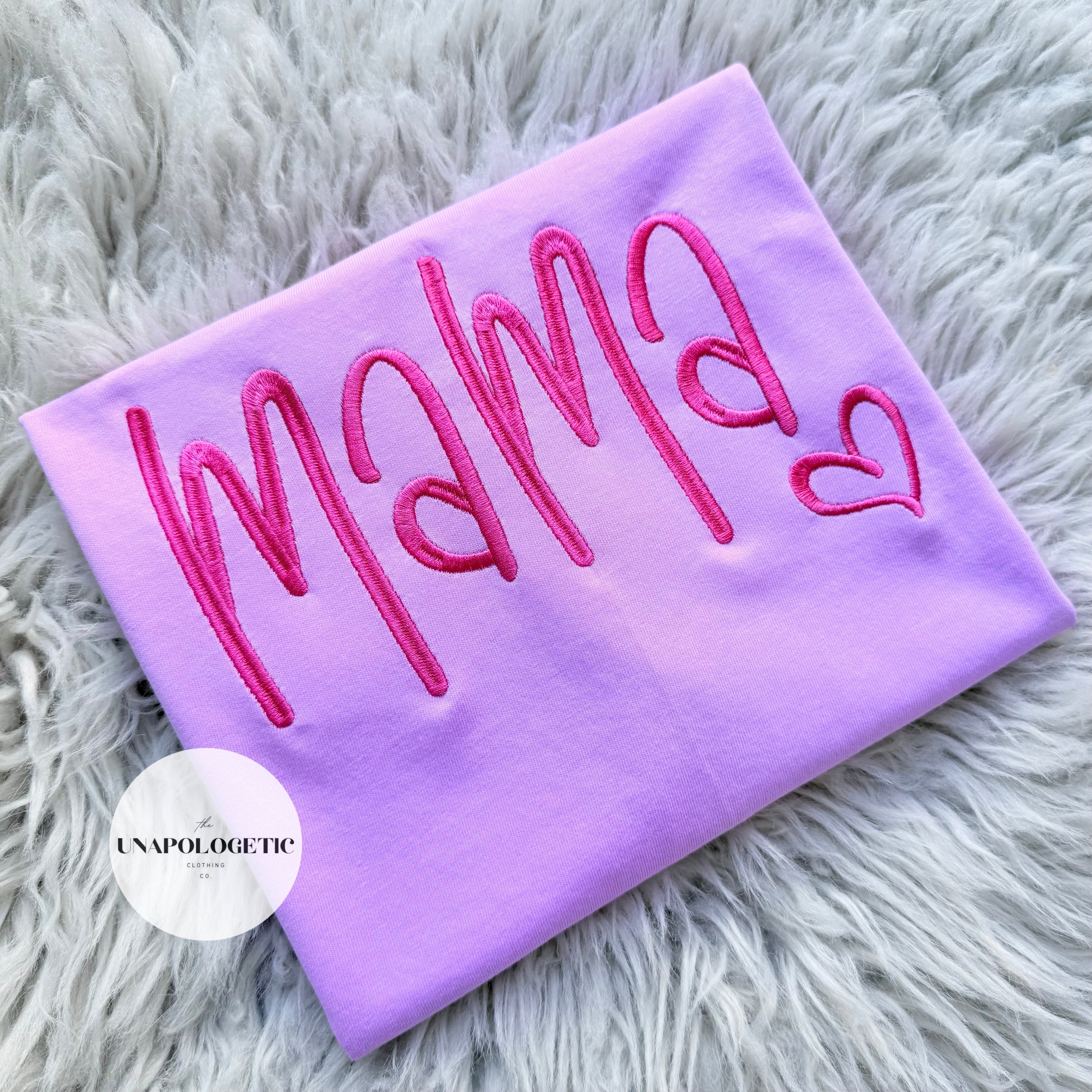 Mama Handwritten - Embroidered - WS