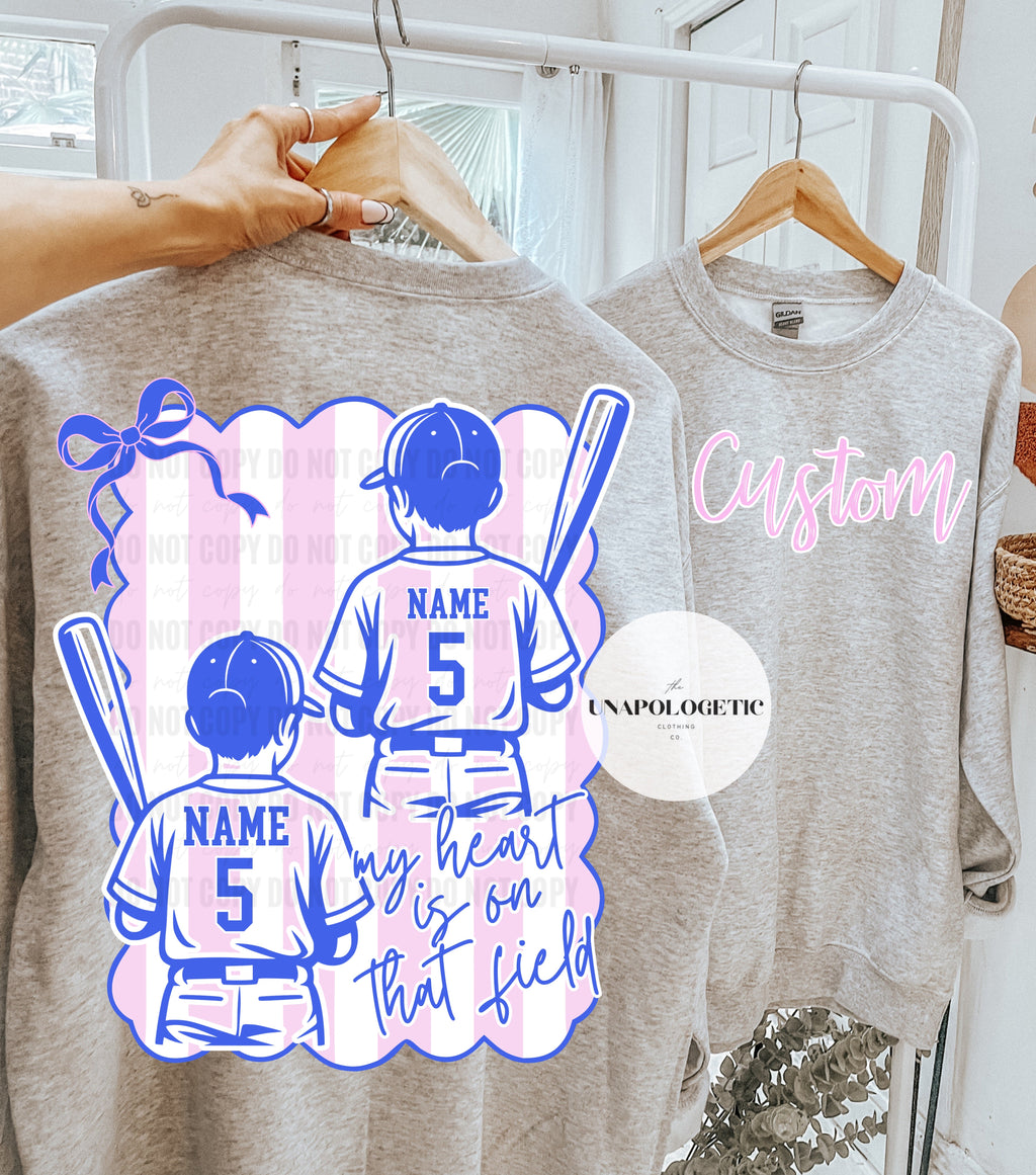 Striped Front and Back Custom Baseball - WS