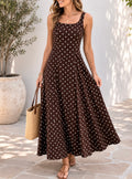 Brown Polka Dot Vacation Dress RTS