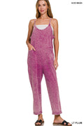 Washed-Spaghetti Strap Overalls Zenana New RTS