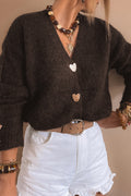 Chicory Heart Button Sweater *Multiple Colors* RTS