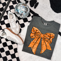 Faux Glitter Basketball Bow - WS