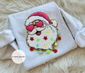 Heart Eyed Santa Chenille Patch Sweatshirt - WS