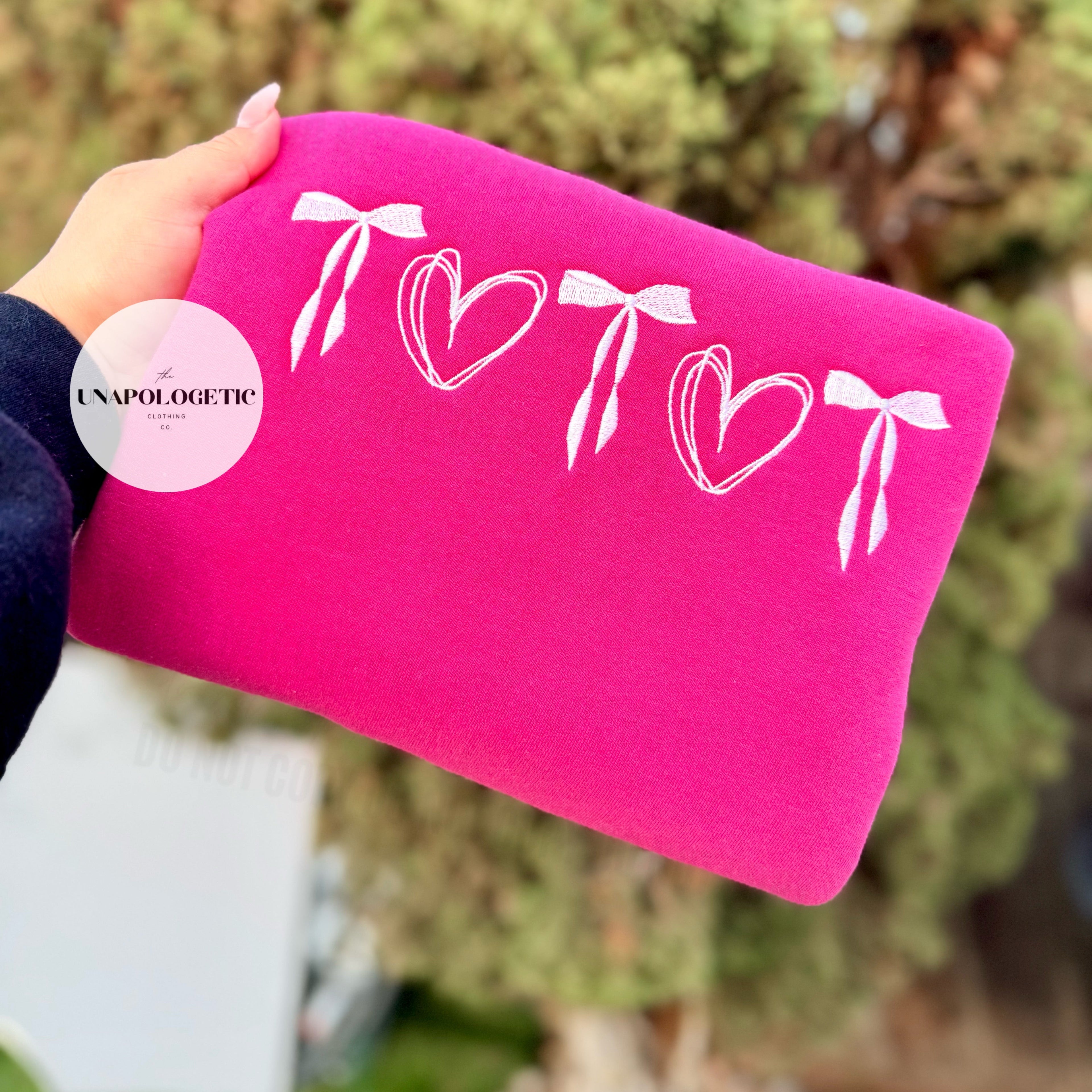 Bows & Hearts (Embroidered) -WS