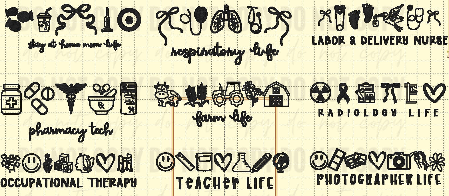 Embroidered Occupations - WS