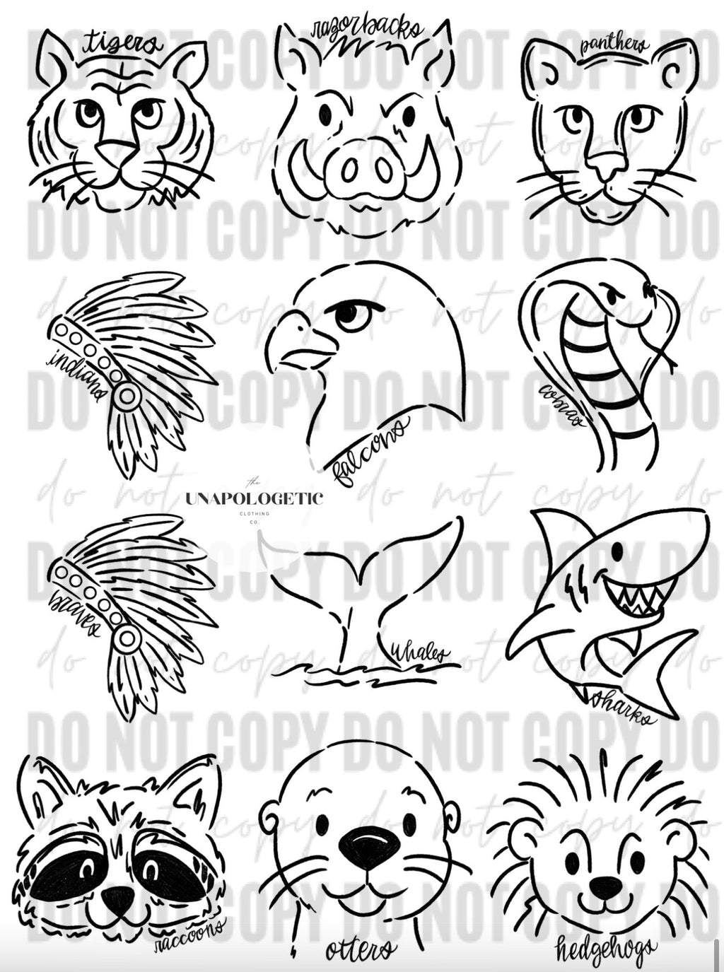Tie Dye Mascot Doodles - WS