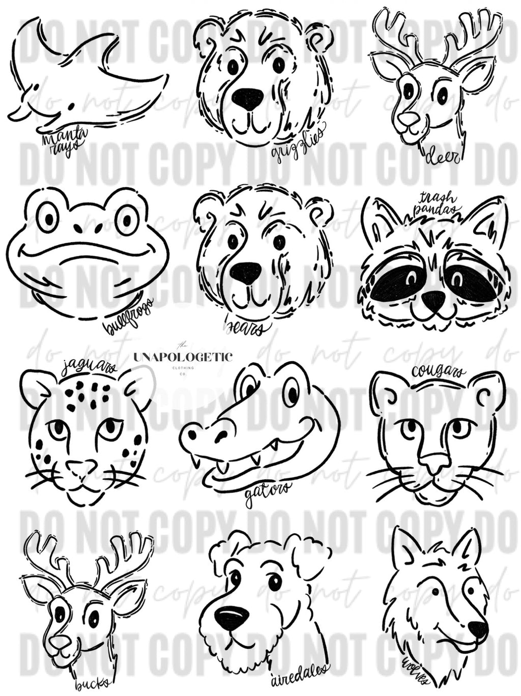 Tie Dye Mascot Doodles - WS