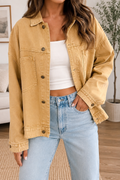 Metal Button Denim Jacket