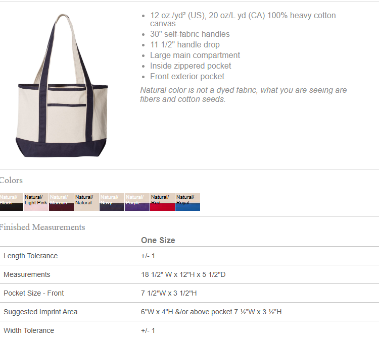Embroidered Teacher Tote Bag - WS